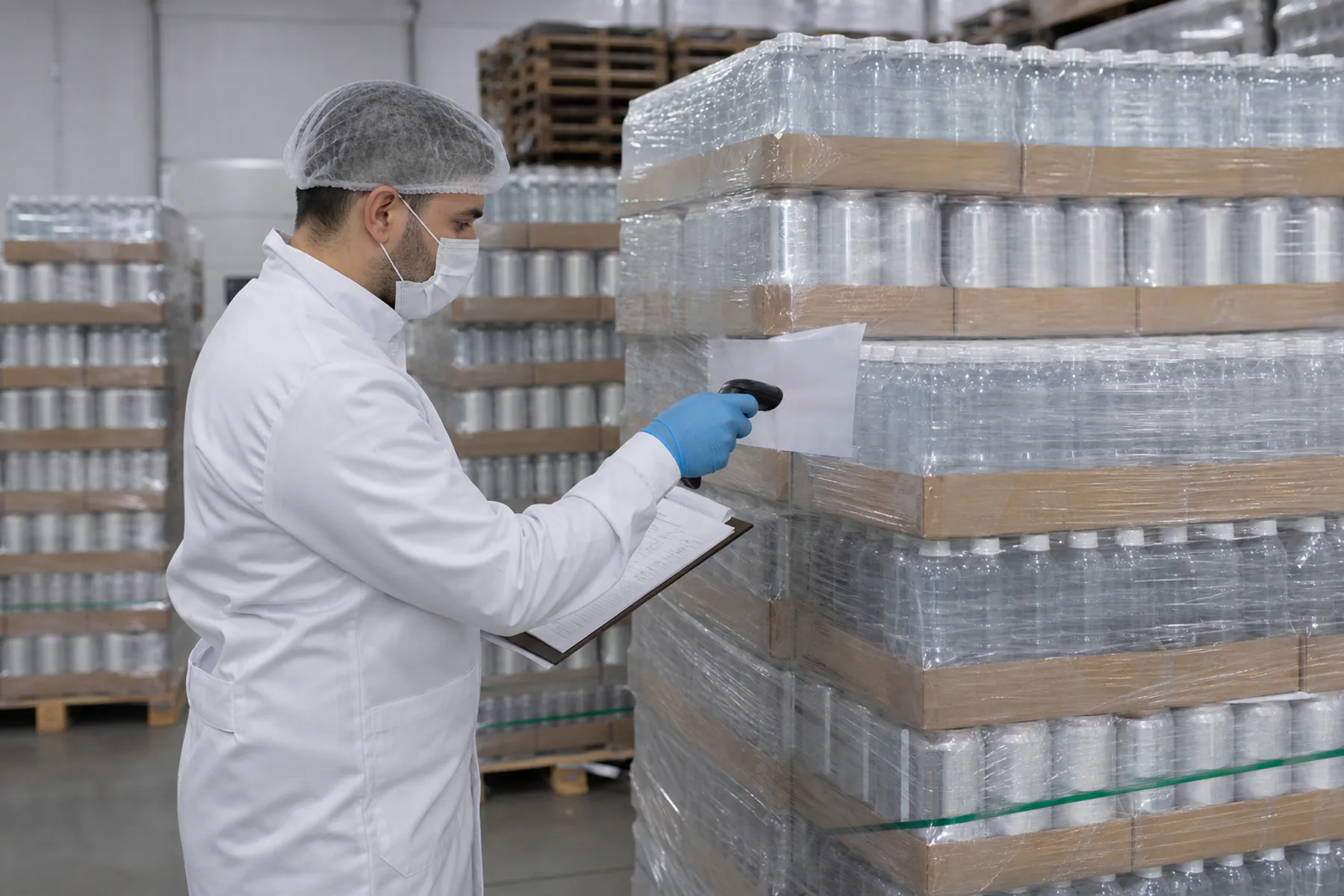Beverage batch traceability in a finished-goods warehouse
