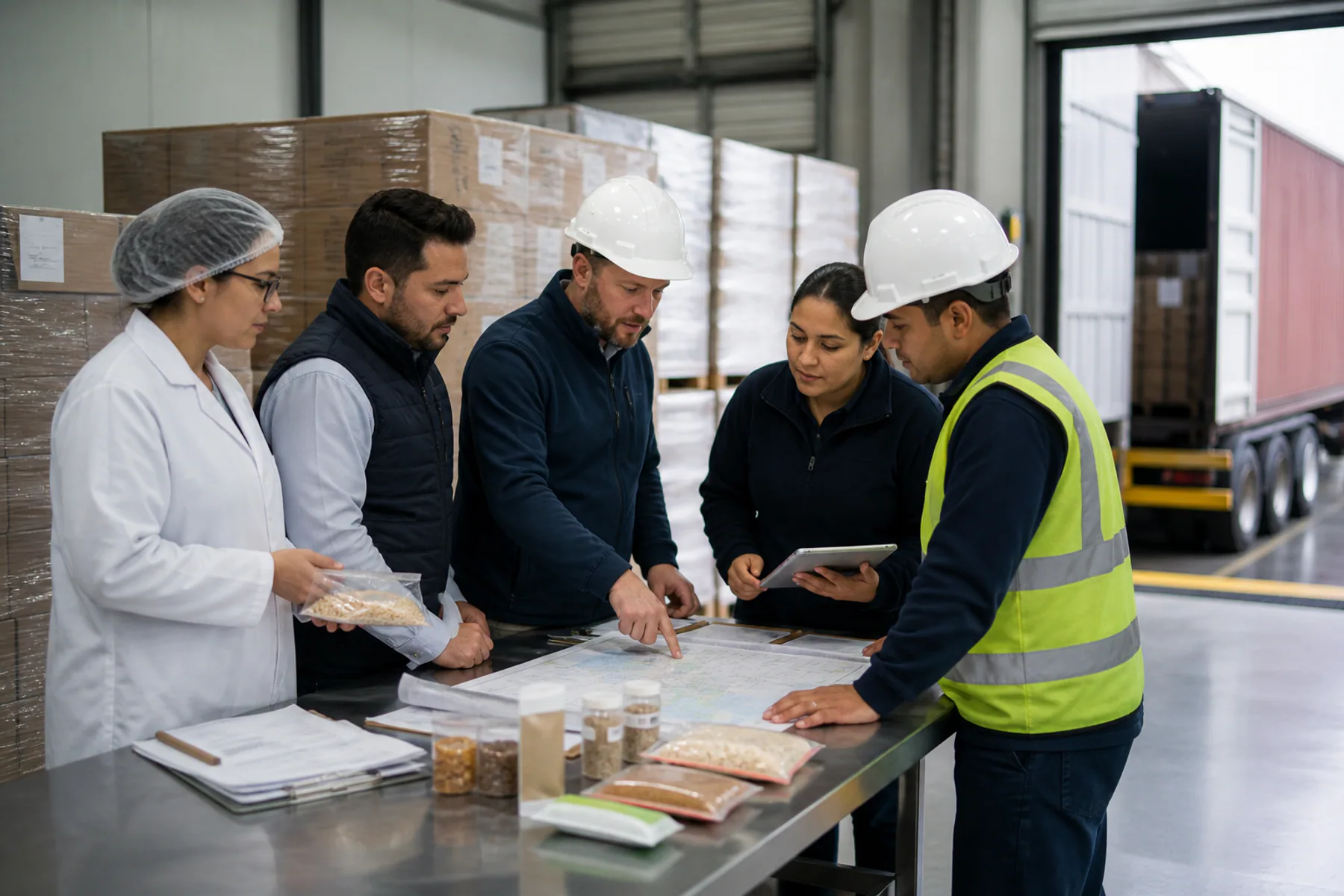 Traceability exercise connecting production batches to shipments