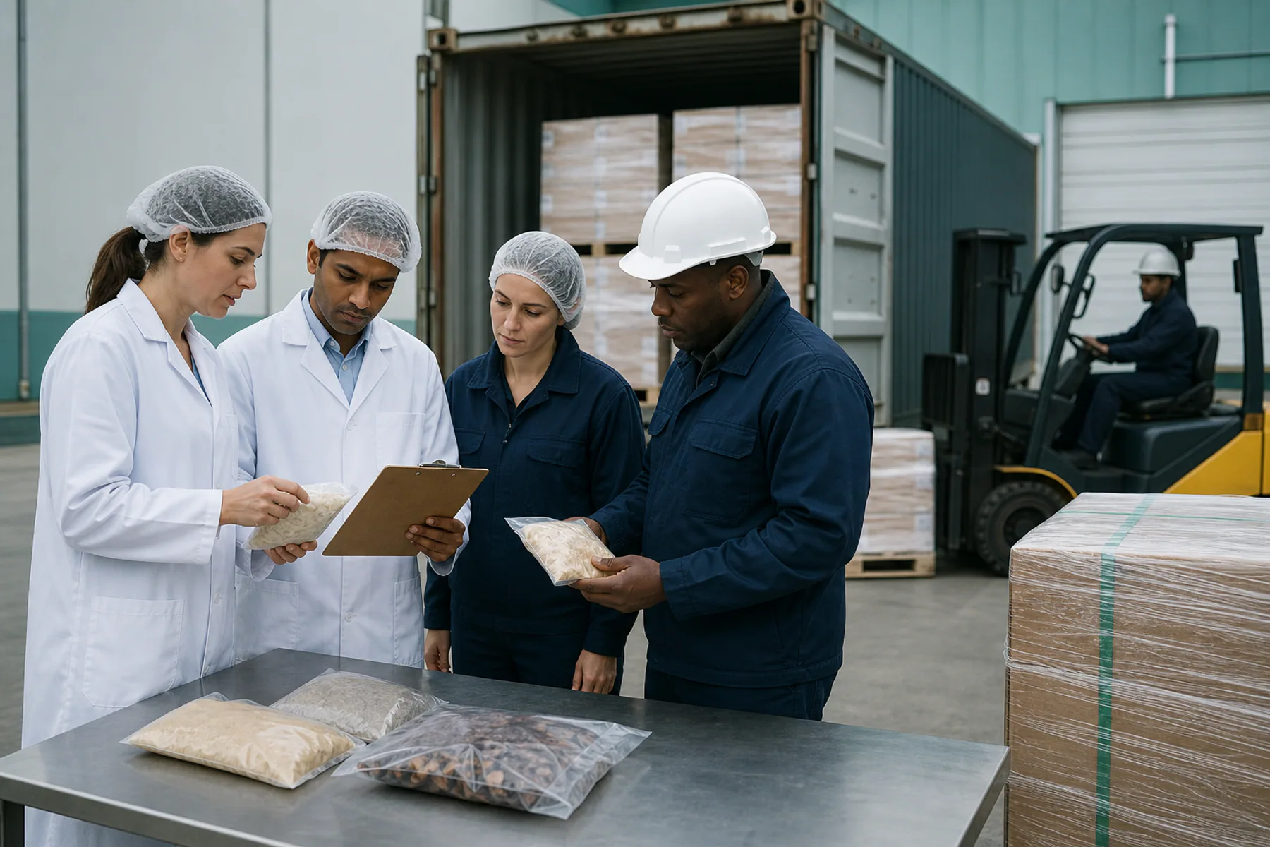 Quality and export teams collaborating before shipment preparation