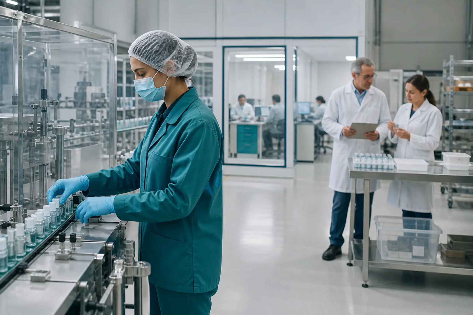 Regulated environment representing pharmaceutical, cosmetics, medical-device, chemical, and supplement sectors considered for future expansion