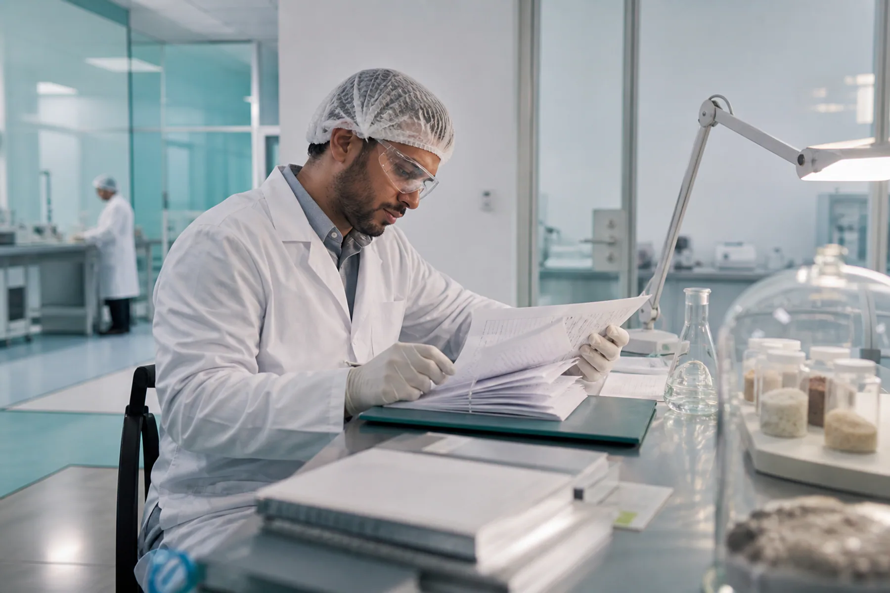 Review of a change and quality record in a regulated environment
