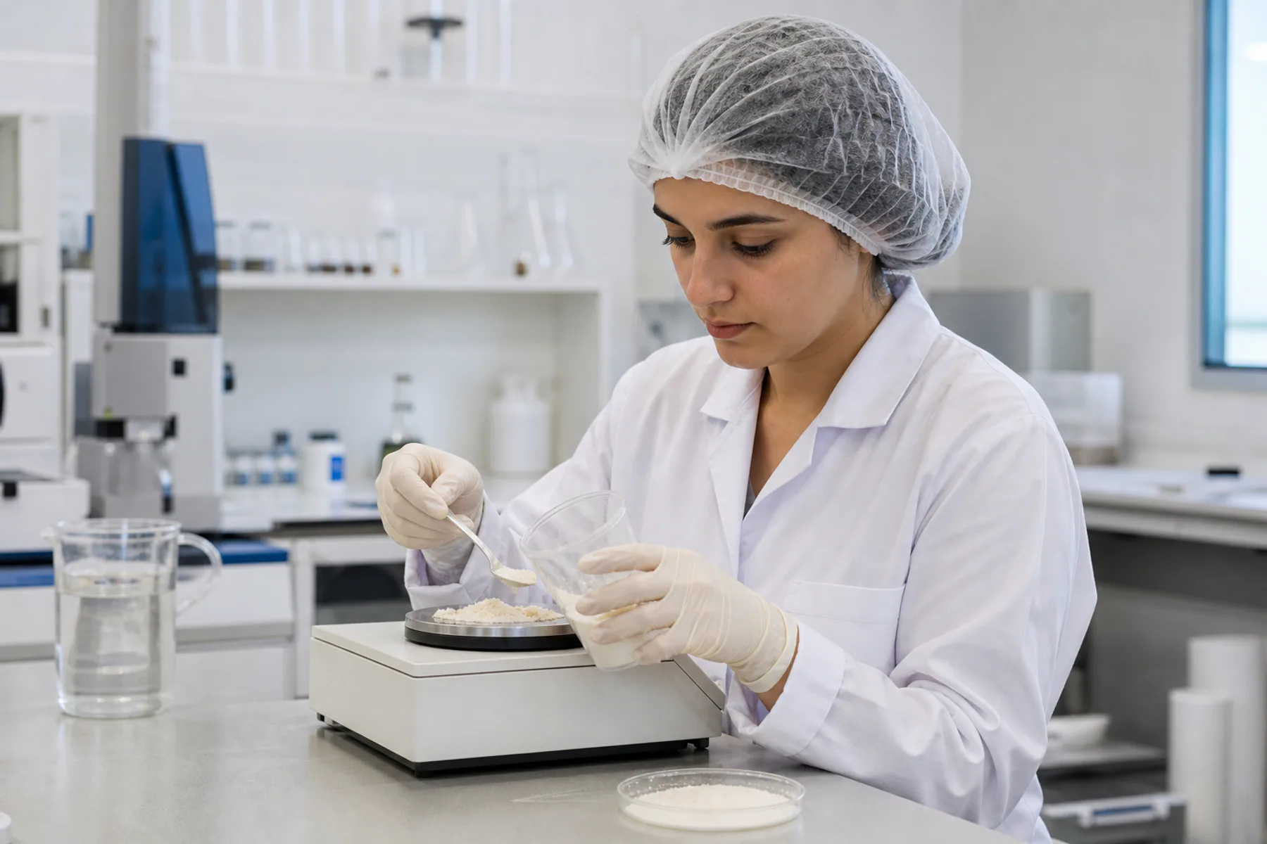 Quality testing of a food ingredient sample