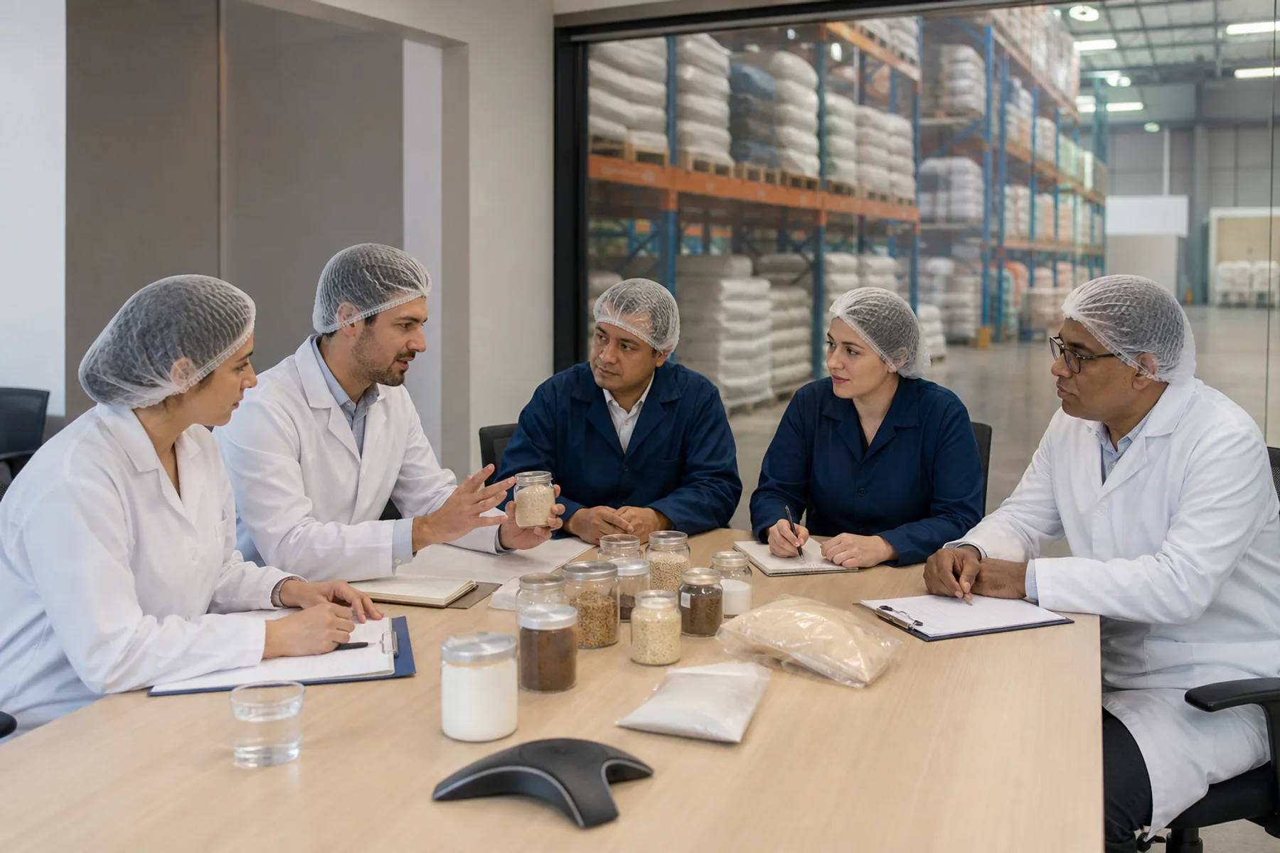 Ingredient supplier collaborating with a customer quality team