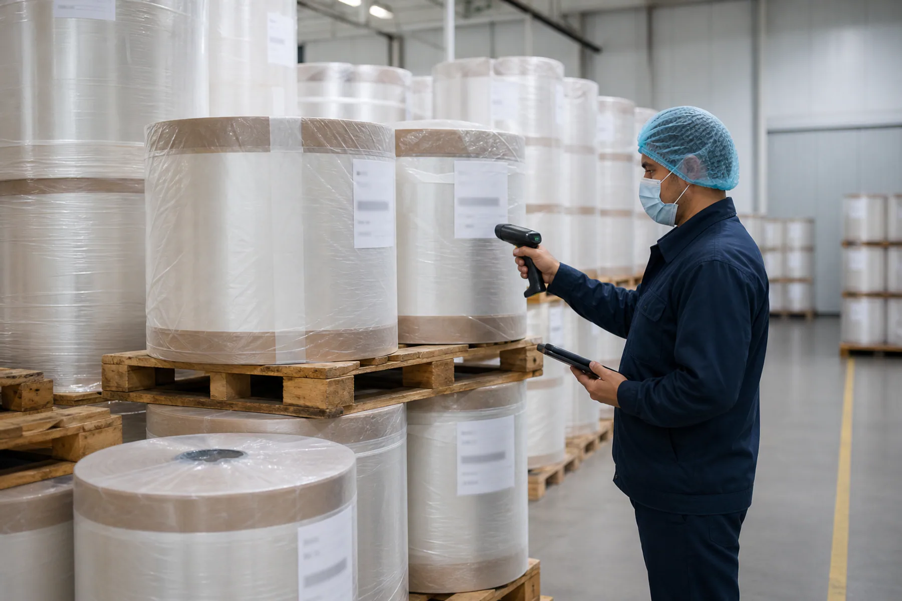Traceability of packaging lots before customer dispatch