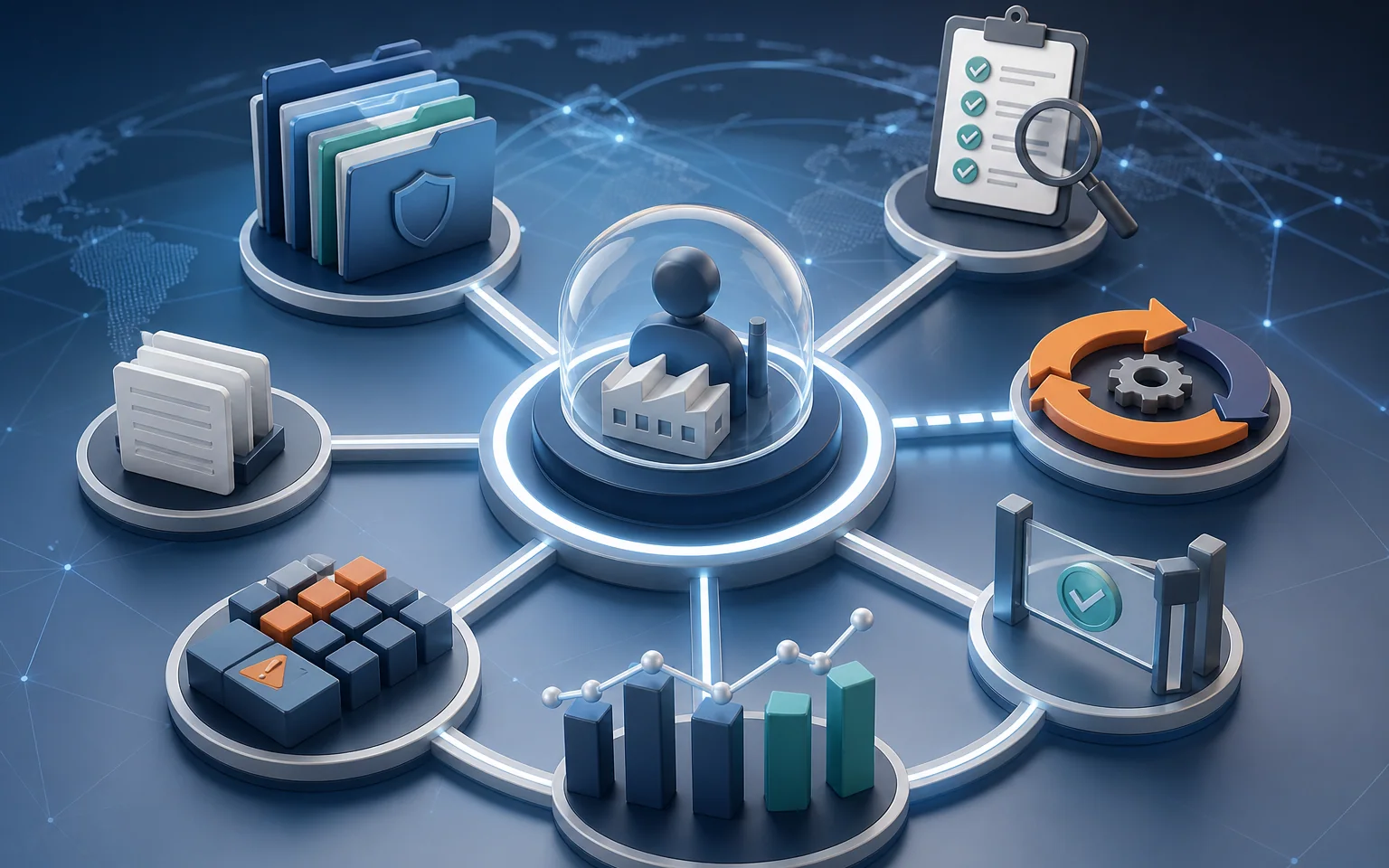 A connected supplier record combining qualification, documents, audits, SCAR, and performance trends